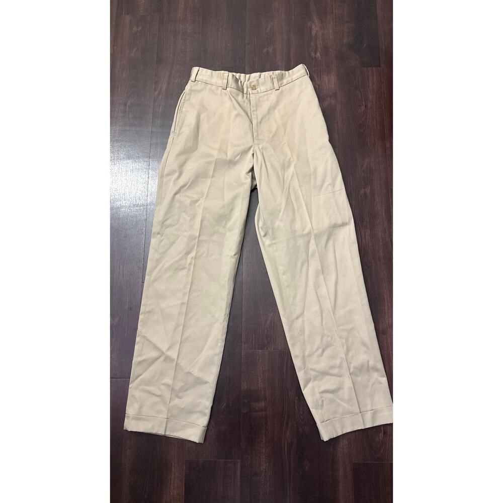 Vintage Bills Khakis USA Made Khaki Chino Pants Mens 33x32 Classic Fit Cuffed